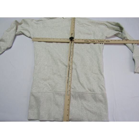 Athleta Cream Knit Hooded Athletic Sweatshirt Women's size XS Boho Athleisure - Picture 5 of 8